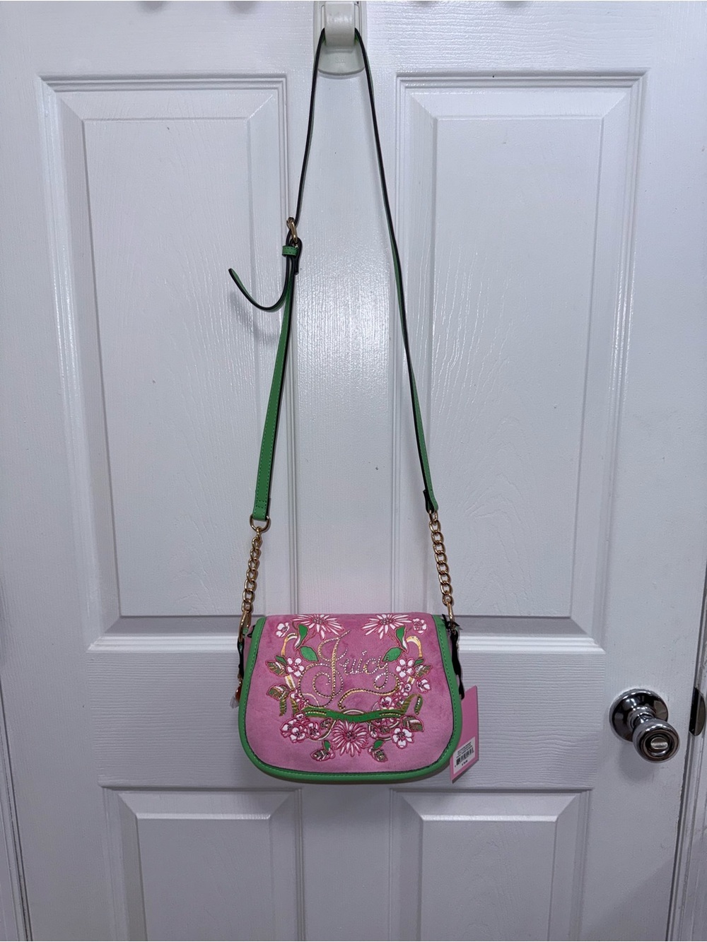 NWT Juicy in Bloom Pink Crossbody Bag in Cherry 🍒 Blossom - Picture 4 of 7